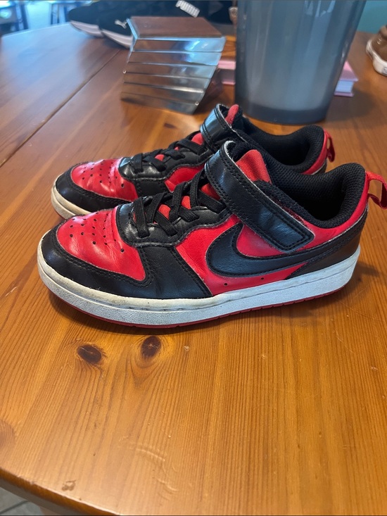 Nike Other - Nike Kids Black and Red Low-Top Sneakers with Strap